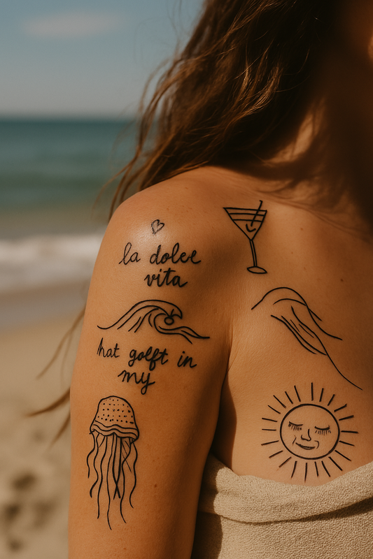 Alle Golven In Mij en op je huid - Plaktattoo's